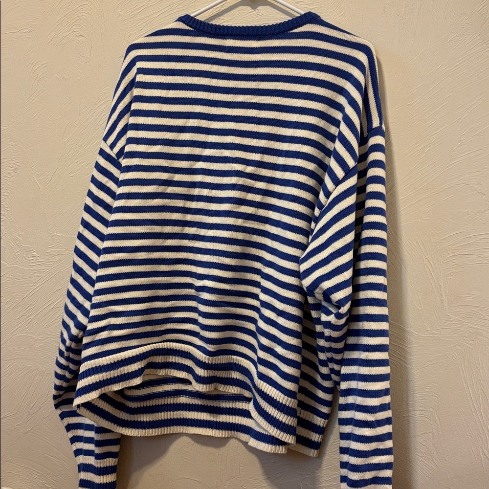 SÖNDERHAUS  I Can’t Believe It’s Not Vintage Blue and White Striped Sweater - Picture 5 of 5
